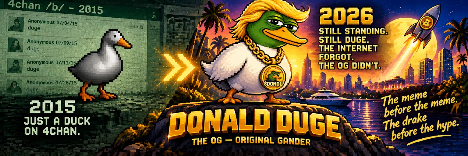 Original pixel duck and Donald Duge evolution